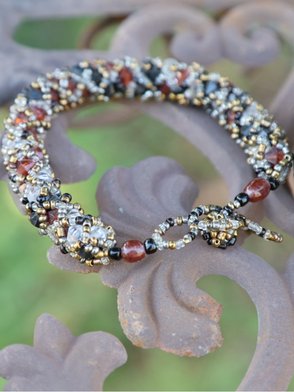 Multicolor Beaded Women's Bracelets - Handmade Seed Beads - Picture 3 of 5